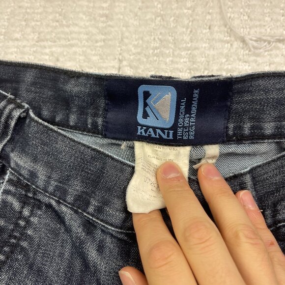 Vintage Karl Kani Jeans Patchwork Denim Baggy Hip Hop USA Men’s Read* - Picture 8 of 16